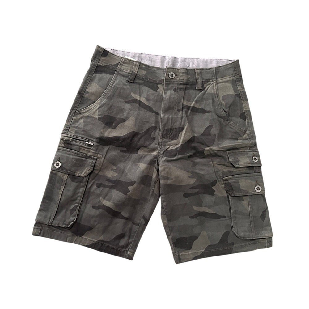 Men's Size 32 IRON BLACK AND GREY Camouflage Cargo Shorts